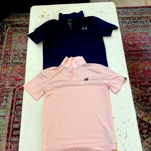 Boys Under Armor & New Balance Collared Shirts